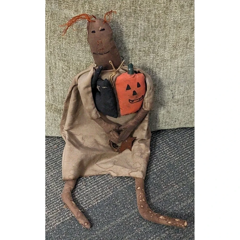 Primitive Halloween Raggedy Ann Style Doll 16